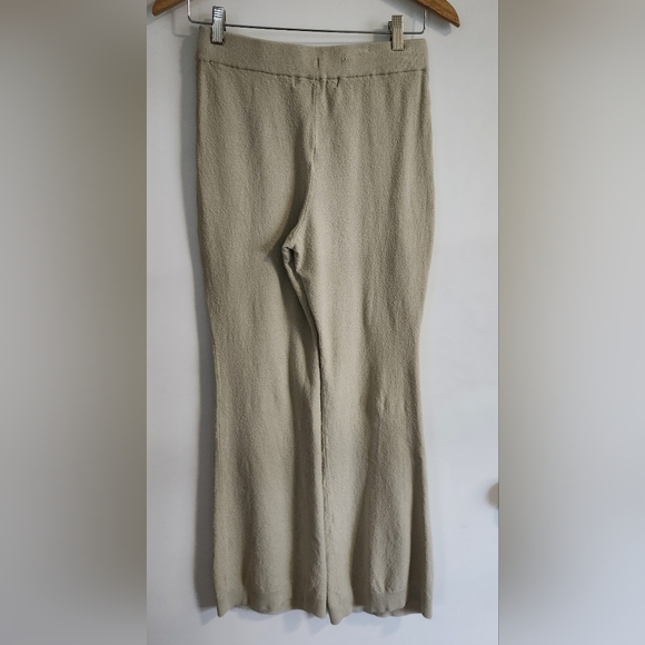 FP Beach Pants Womens Small Beige Knit Wide Leg Lounge Pull On Free People - Picture 4 of 12